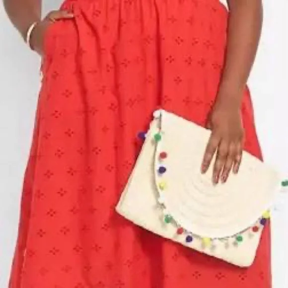 Lane Bryant NWT’s Red Eyelet Lace Midi Dress Knot Straps & Full Back Zip Size 22 - Picture 5 of 16